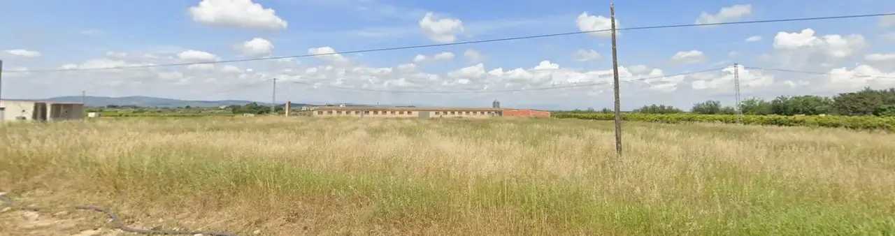 Situación actual desde el primer punto de observación. Tendido eléctrico Benicarló I