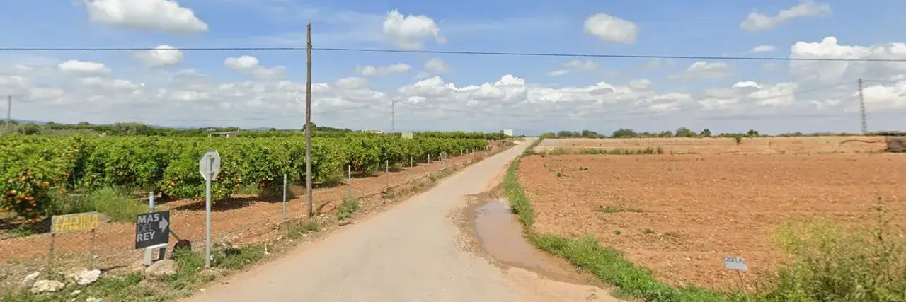 Situación actual desde el tercer punto de observación. Tendido eléctrico Benicarló I