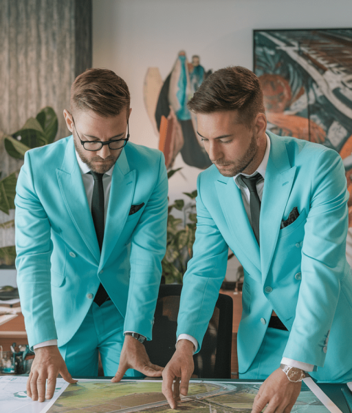 a-photo-of-two-consultants-in-turquoise-suits-in-t-fFGWfB2wSrWCYH17UQfcNg-dAXaDBgQQjqLqQcmGTCM7w